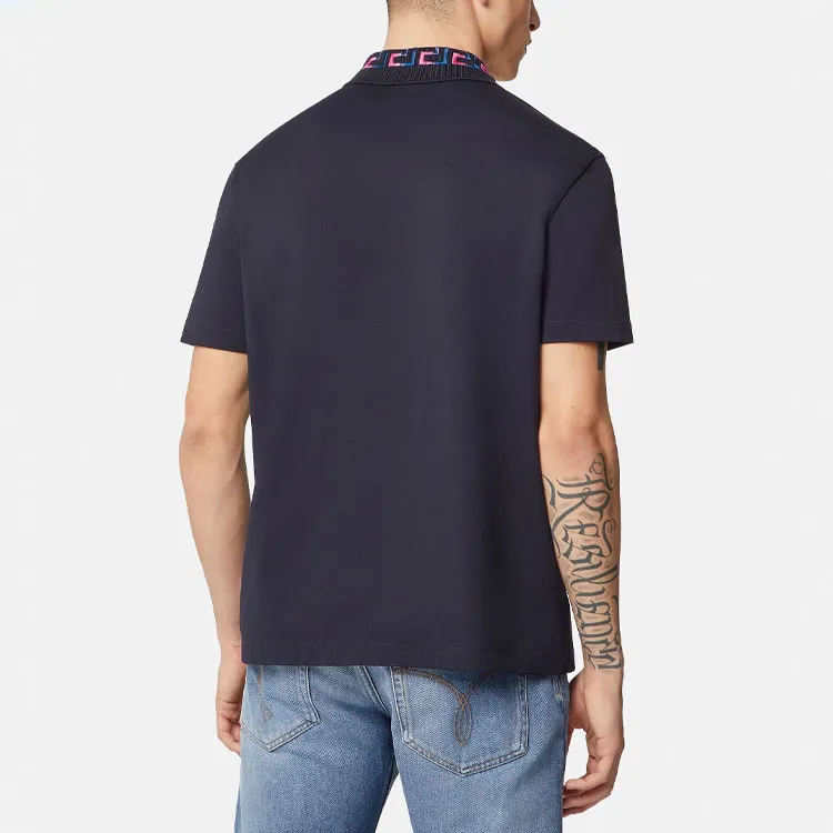 VERSACE Polo Shirts Men Blue-4