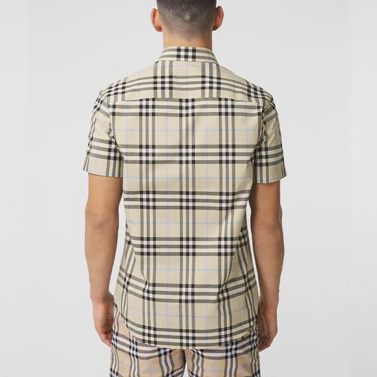 Burberry Shirts Men Light Almond-2