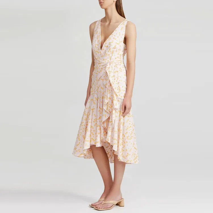 ACLER Sleeveless Dresses Women's Yellow-4