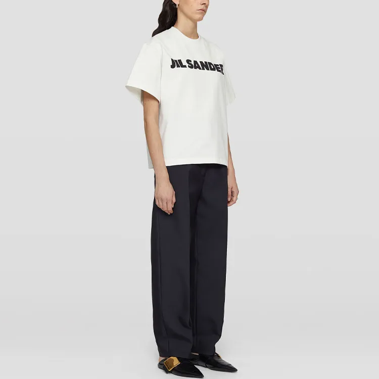 JIL SANDER Logo Printed Jersey T Shirt-4
