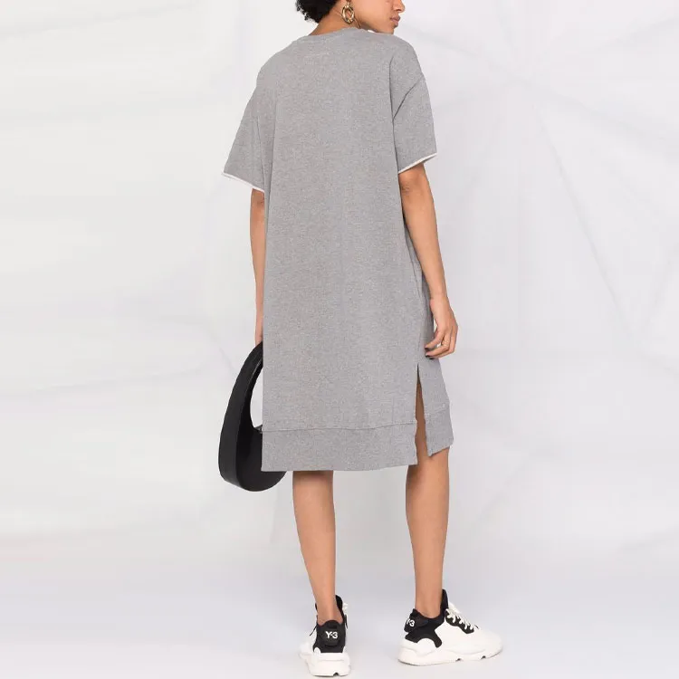 MM6 Maison Margiela Short Sleeved Dresses Women's Gray-2