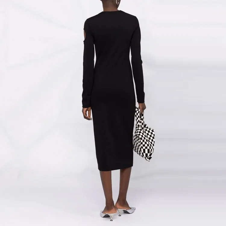 OFF WHITE Meteor Logo Knitted Dress-2