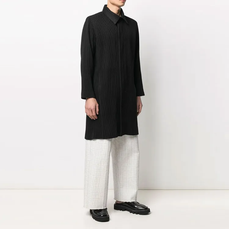 Homme Plissé Issey Miyake Trench Coats Men Black-3