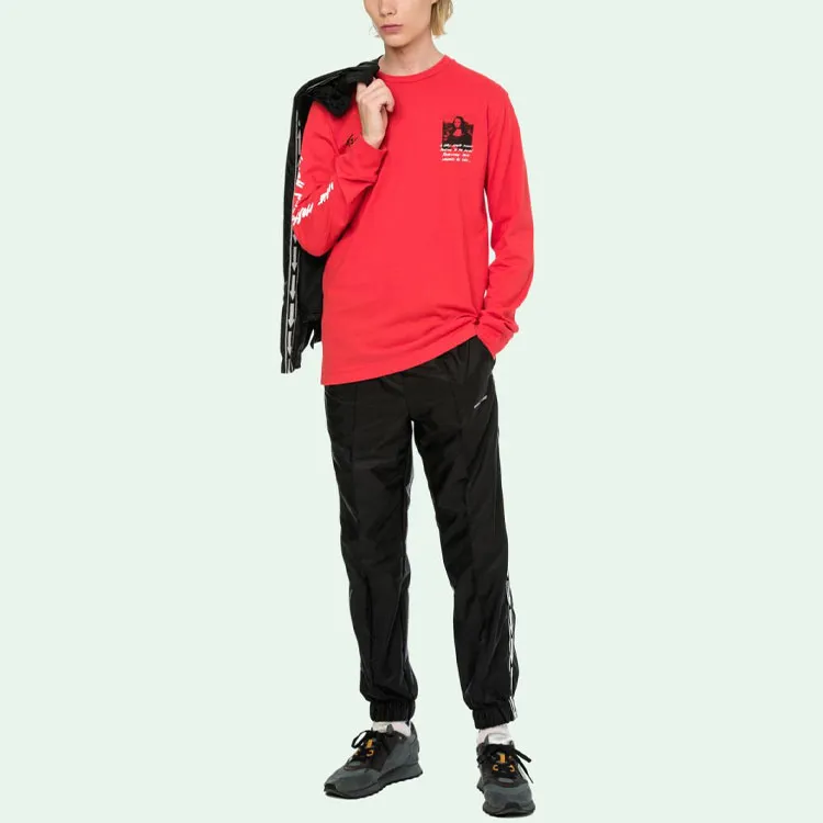 OFF WHITE Monalisa Graphic Print L/S T Shirt-4
