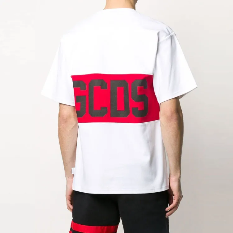 GCDS Band Logo Print T Shirt-4
