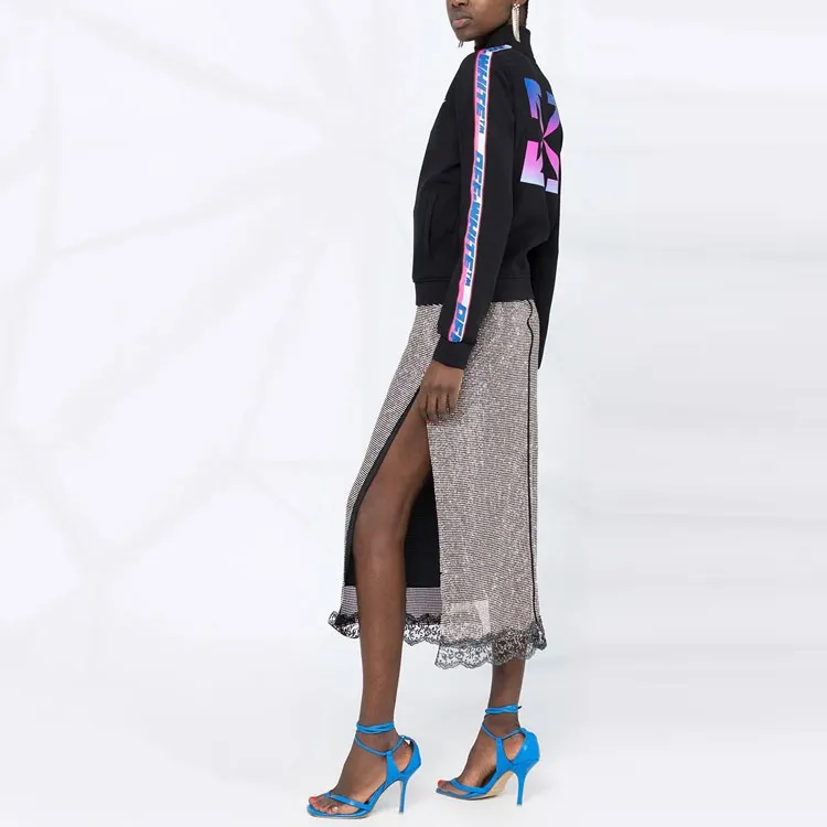 OFF WHITE Athleisure Arrow Track Jacket Black/Pink/Blue-3
