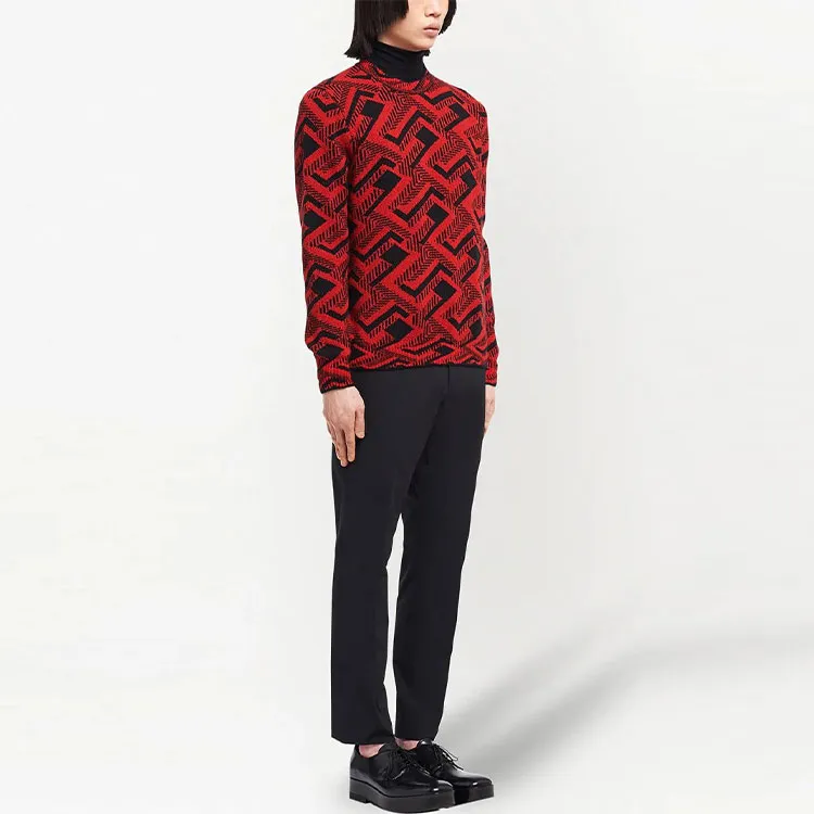 PRADA Cashmere Sweaters Men Red-3