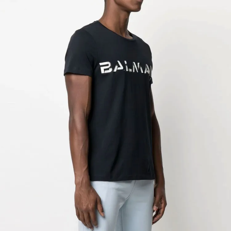 BALMAIN T Shirts Men Black-1