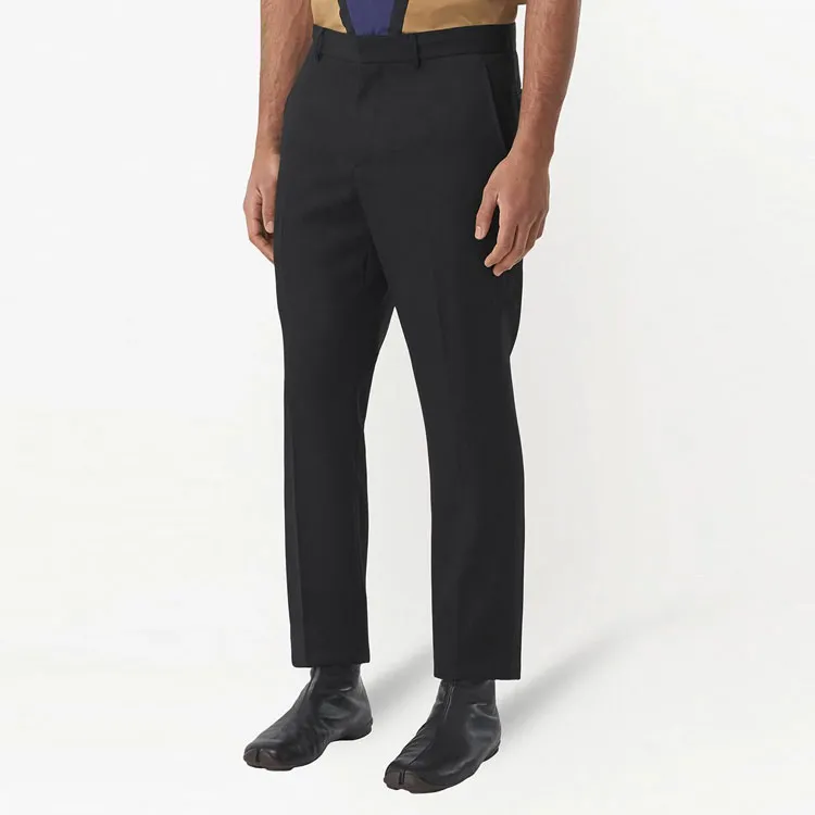 Burberry Grain De Poudre Wool Tailored Trousers-4