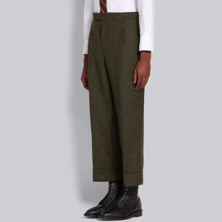 THOM BROWNE Classic Rise Straight Leg Pants-3