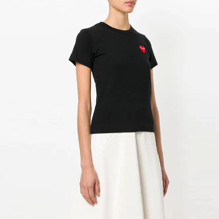 CDG Play T Shirts Women's Black-1