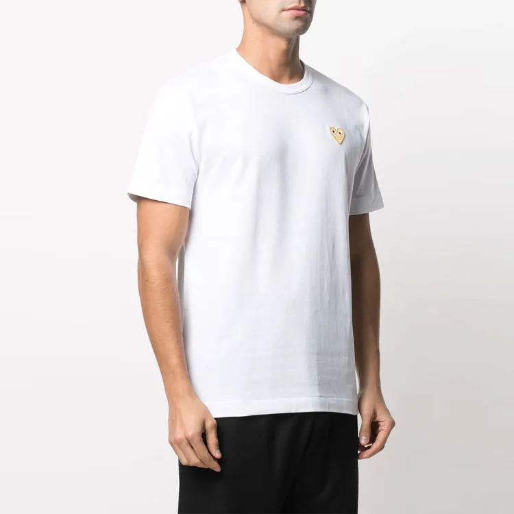 Comme Des Garcons Play Gold Heart T shirt-2