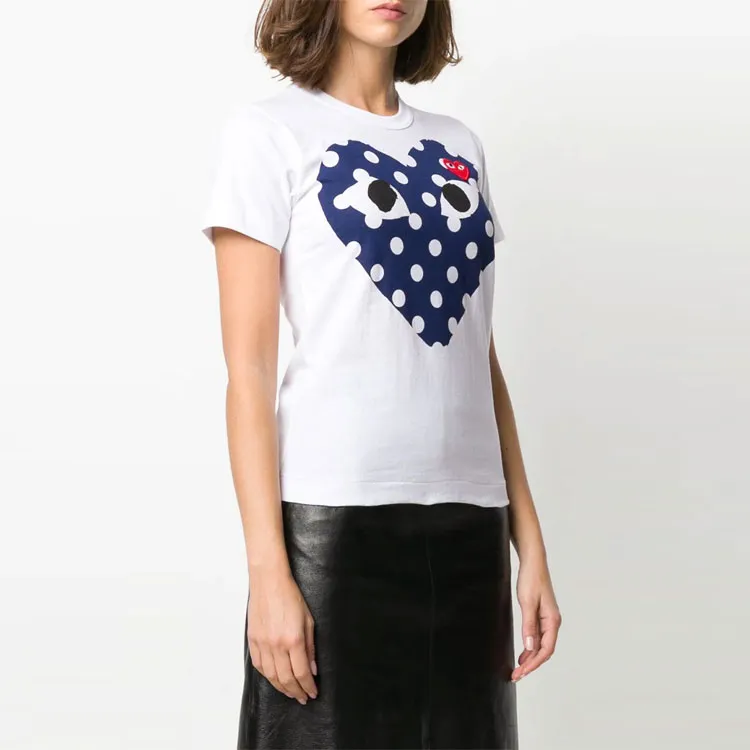 CDG Play T Shirts Women's White-2