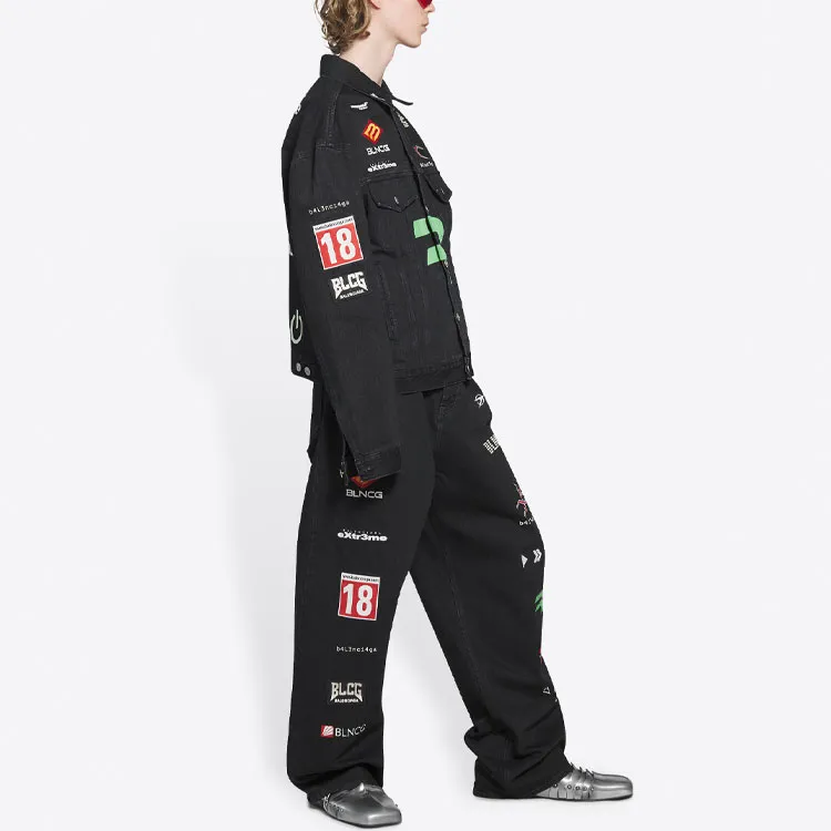 Balenciaga Denim Jackets Women's Black-4