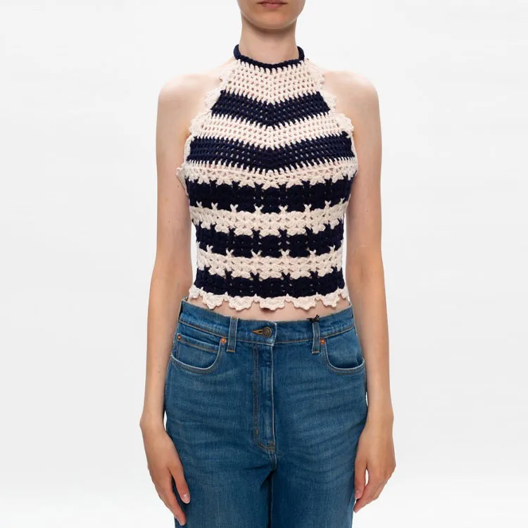 GUCCI Camisole Women's White Blue Multicolor-4