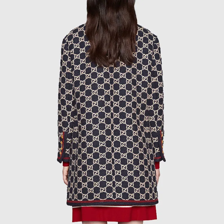 GUCCI Gg Pattern Tweed Coat-1