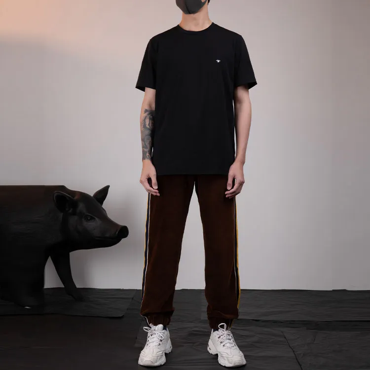 GUCCI Velvet Logo Pants-2