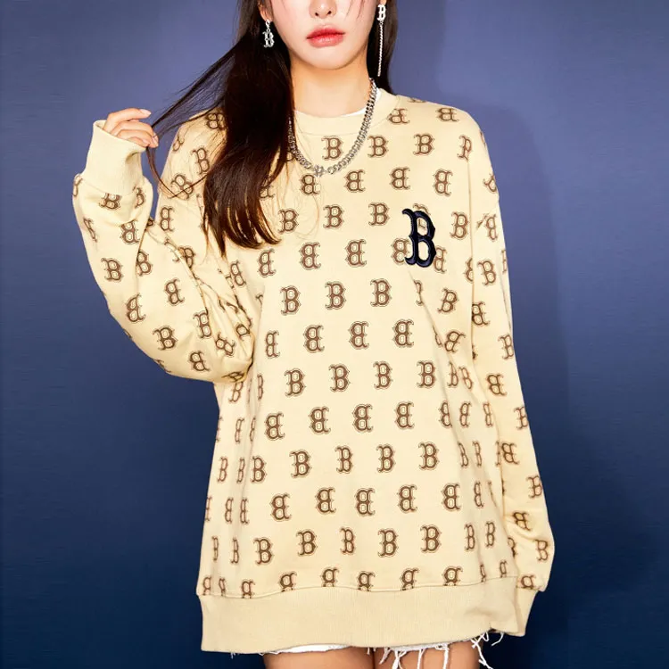 MLB Sweatshirts Unisex Beige-3