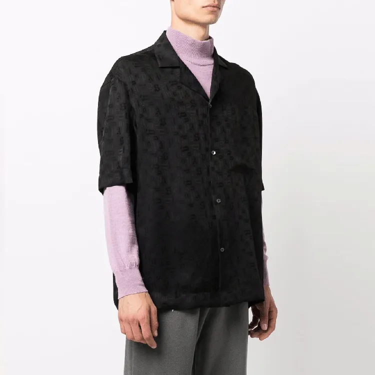 PALM ANGELS Monogram Bowling Shirt-2