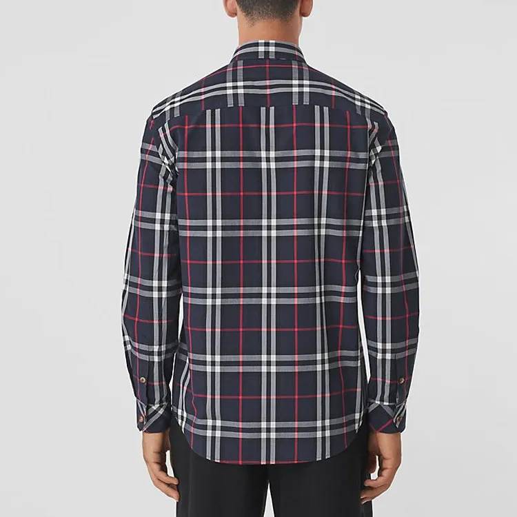 Burberry Shirt Men's Marine Blue-3