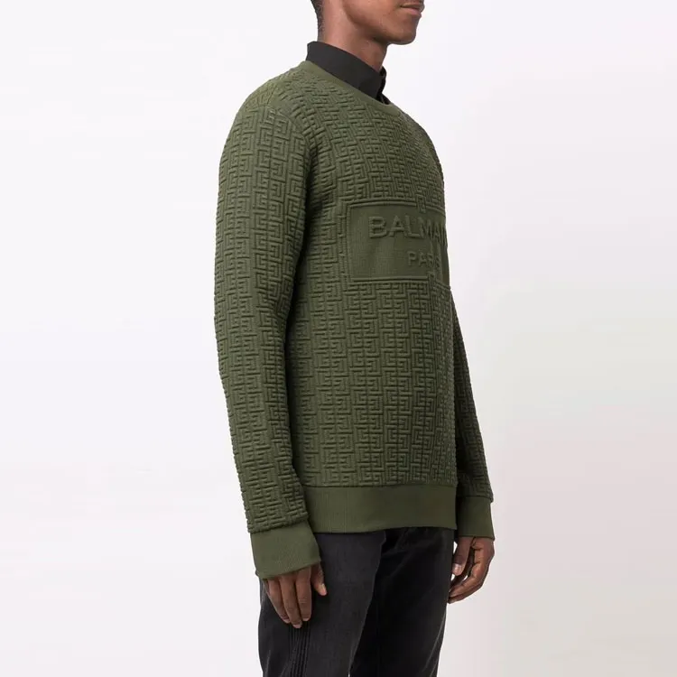 BALMAIN Sweatshirts Men Green-4