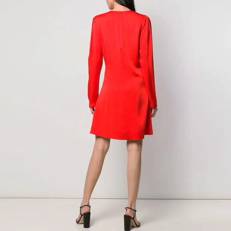 Givenchy Long-Sleeved Dresses Women's Red-2