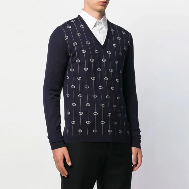 GUCCI Sweaters Men Dark Blue-3