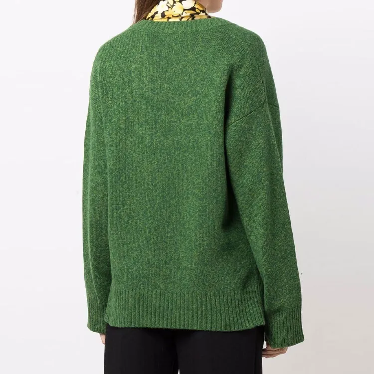 GANNI FW21 Loose Fit Sweater Women's Green-2