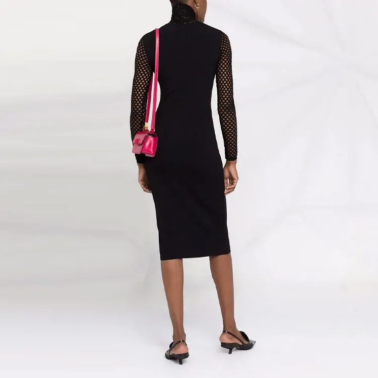 Valentino Long Sleeved Dresses Women's Black-2