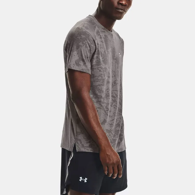 Under Armour Raglan Sleeve T Shirt Men's Gray-4