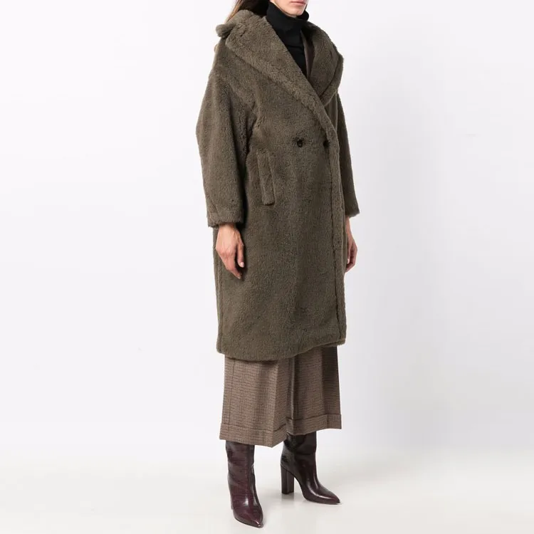 MaxMara Coats Women's Khaki Green-3