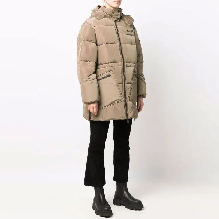 GANNI Oversized Tech Puffer Midi Jacket-3
