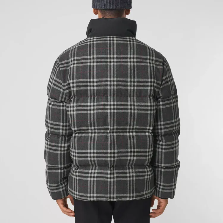 Burberry Check Down Filled Wool Jacket-3