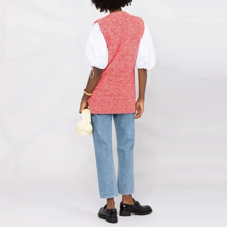 GANNI Marled Knitted Vest Top-2