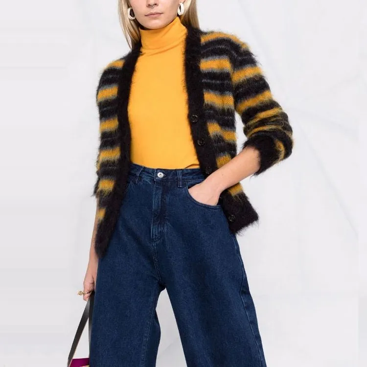 MARNI Slim Fit Knitwear Women's Yellow-3