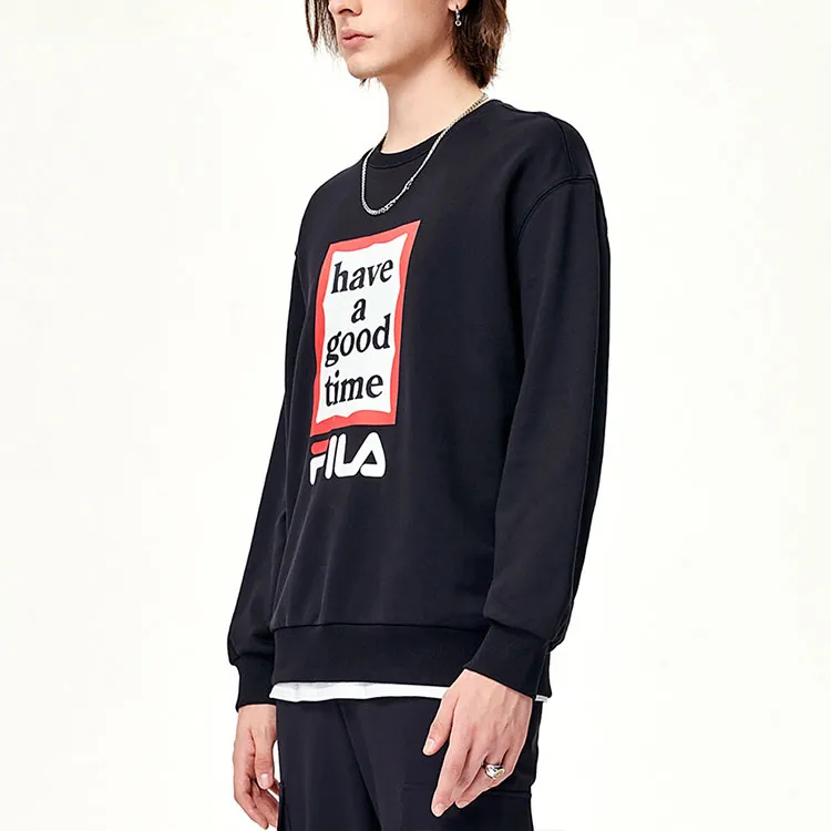 FILA Have A Good Time Collection Sweatshirts Unisex Black-4