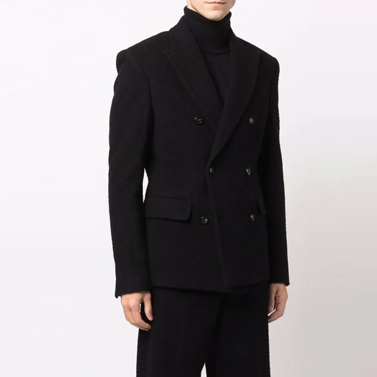 AMIRI Boiled Wool Double Breasted Jacket-2