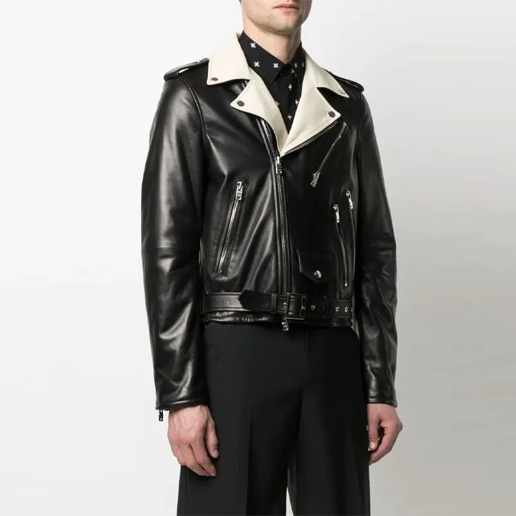 AMIRI Leather Jackets Men Black-3
