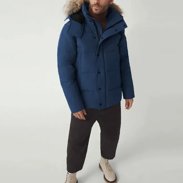 Canada Goose Wyndham Series Down Jacket Men's Blue-5