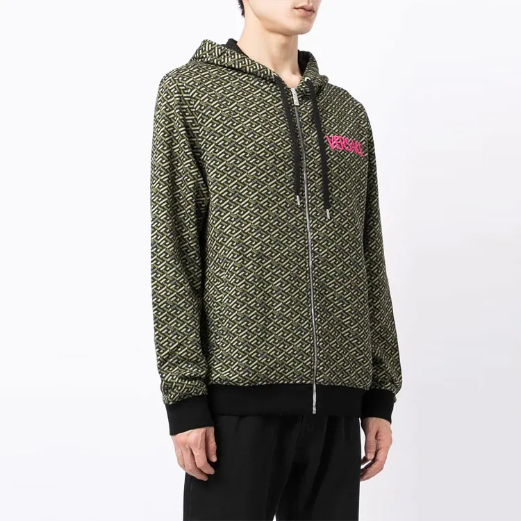 VERSACE Monogram Print Hoodie-3