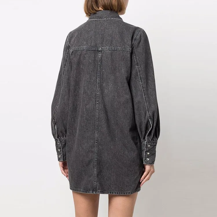 GANNI Long Sleeved Dresses Women's Black-2