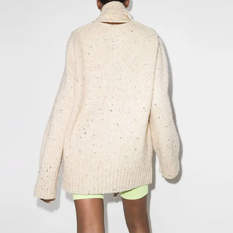 GANNI Cable Knit Sweater 'Vanilla Ice'-2
