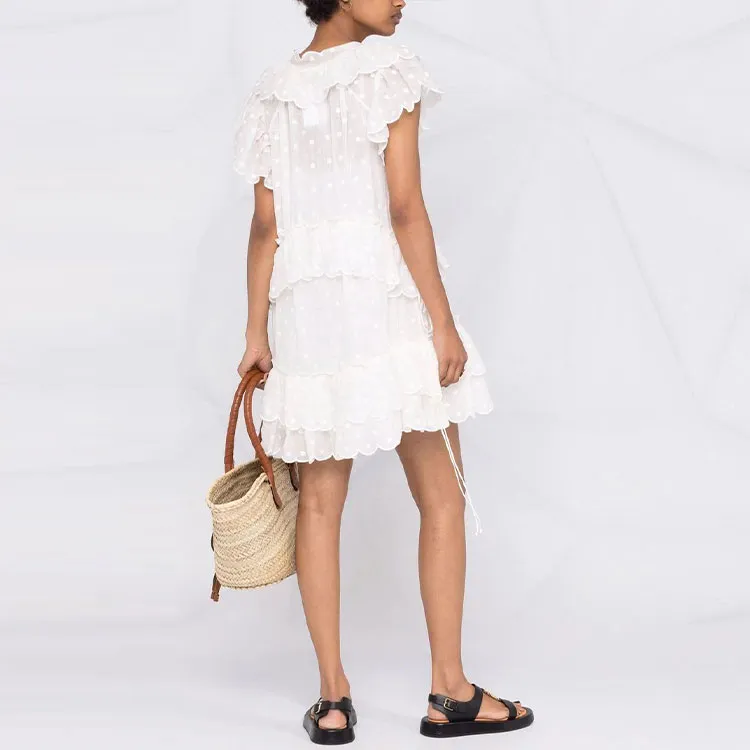 Zimmermann Short-Sleeved Dresses Women's White-2