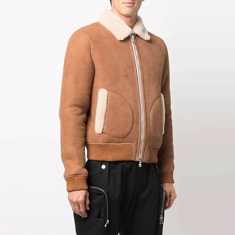 BALMAIN Suede Long sleeve Jacket-3