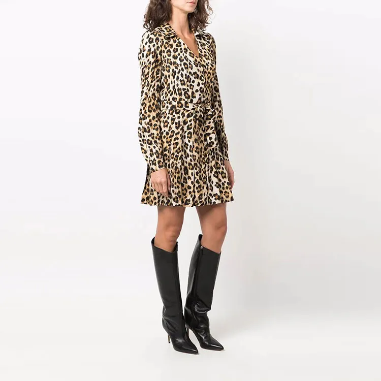 MOSCHINO Long-Sleeved Dresses Women's Brown-3