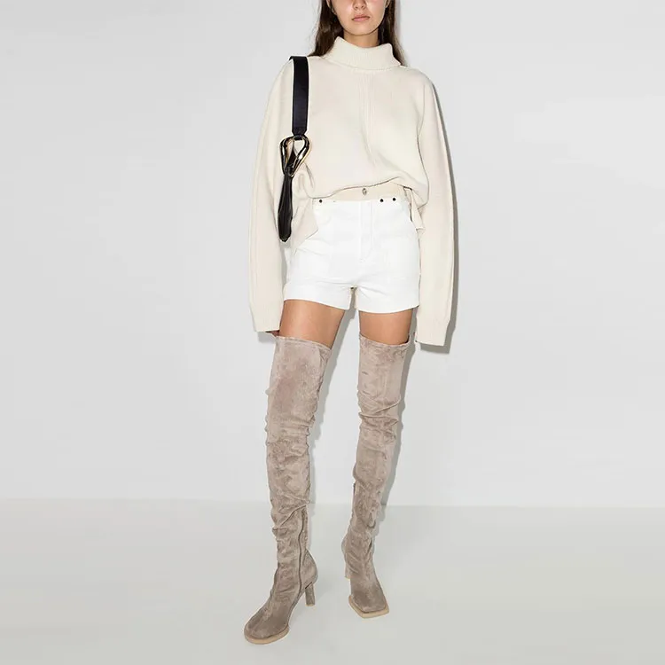 Chloé Denim Shorts Women's White-1