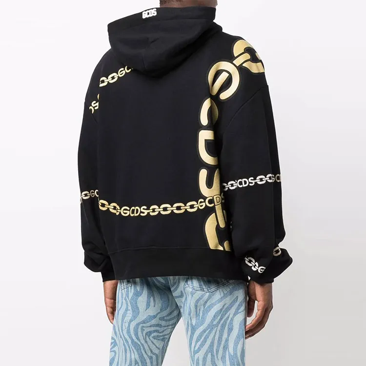 GCDS Logo Printed Drawstring Hoodie-2