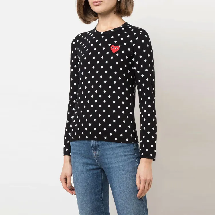 CDG Play T Shirts Women's Black-3