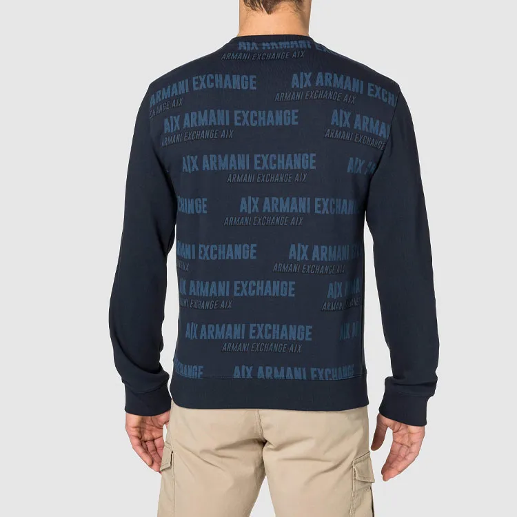 ARMANI EXCHANGE Sweatshirts Men Blue Gray-5
