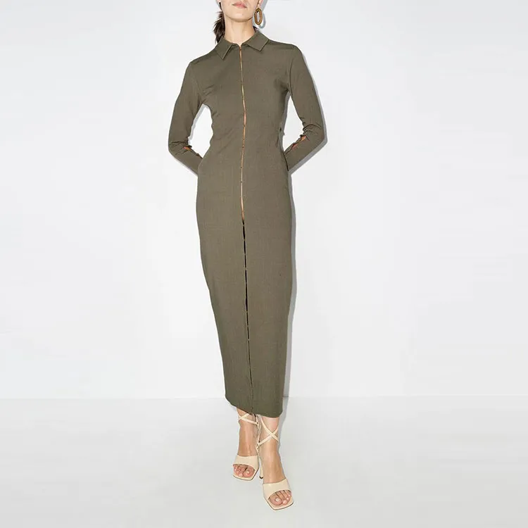 Jacquemus Long-Sleeved Dresses Women's Green-1